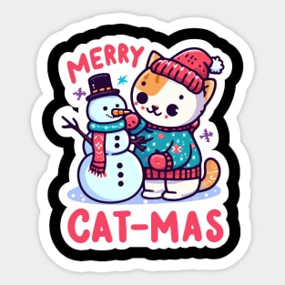 Merry Cat-Mas Sticker